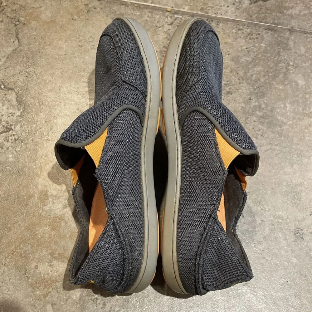 OluKai Nohea Mesh Slip-On Shoes Fog Gray Mens Size 8 EU 41 Fold-Down Heel